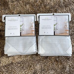 NEW Threshold Target White and Gray Curtains